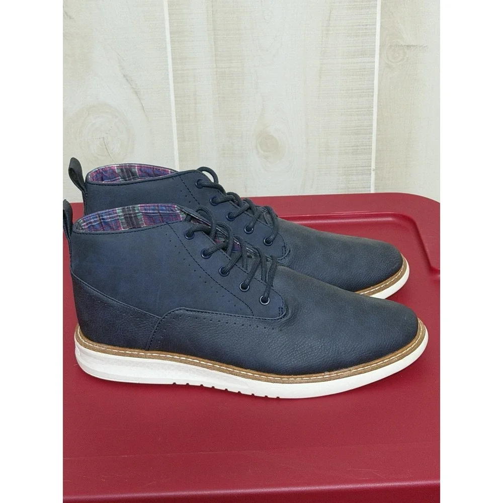 Ben‎ Sherman Mens Navy Blue Chukka Boots Size 10